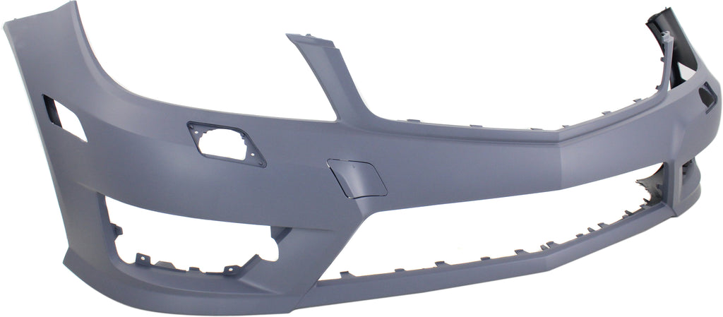 C-CLASS 12-15 FRONT BUMPER COVER, Prmd, w/ AMG Styling Pkg, w/ HLW Hole, w/o Ptronic Holes, w/o Side Marker Light Holes, (Exc. C63 AMG Model), Cpe/(Sdn 12-14)