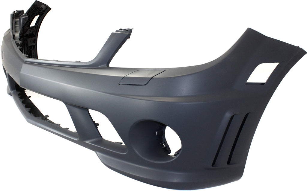 C63 AMG 08-11 FRONT BUMPER COVER, Primed, w/ Headlight Washer Holes, w/o Parktronic Holes