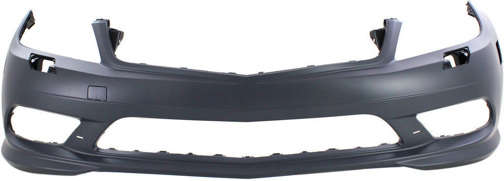 C300/C350 08-11 FRONT BUMPER COVER, Prmd, w/ AMG Pkg, w/ HLW Holes, w/o Ptronic Holes, w/ DRL