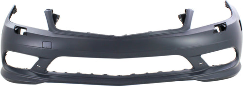 C300/C350 08-11 FRONT BUMPER COVER, Prmd, w/ AMG Pkg, w/ HLW Holes, w/o Ptronic Holes, w/ DRL
