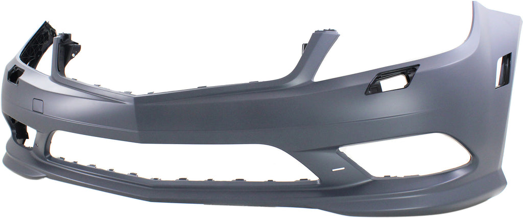 C300/C350 08-11 FRONT BUMPER COVER, Prmd, w/ AMG Pkg, w/ HLW Holes, w/o Ptronic Holes, w/ DRL