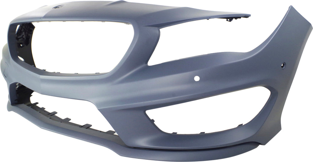 PARTS OASIS New Aftermarket MB1000431 Front Bumper Cover Primed Mercedes Benz CLA250 | CLA45 AMG 2014 2015 2016 With AMG Styling Pkg With Active Park Assist Sensor Holes Replaces OE 11788047409999