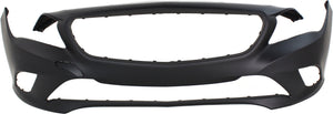 CLA250 14-16 FRONT BUMPER COVER, Primed, w/o AMG Styling Pkg, w/o Active Park Assist Snsr Holes - CAPA