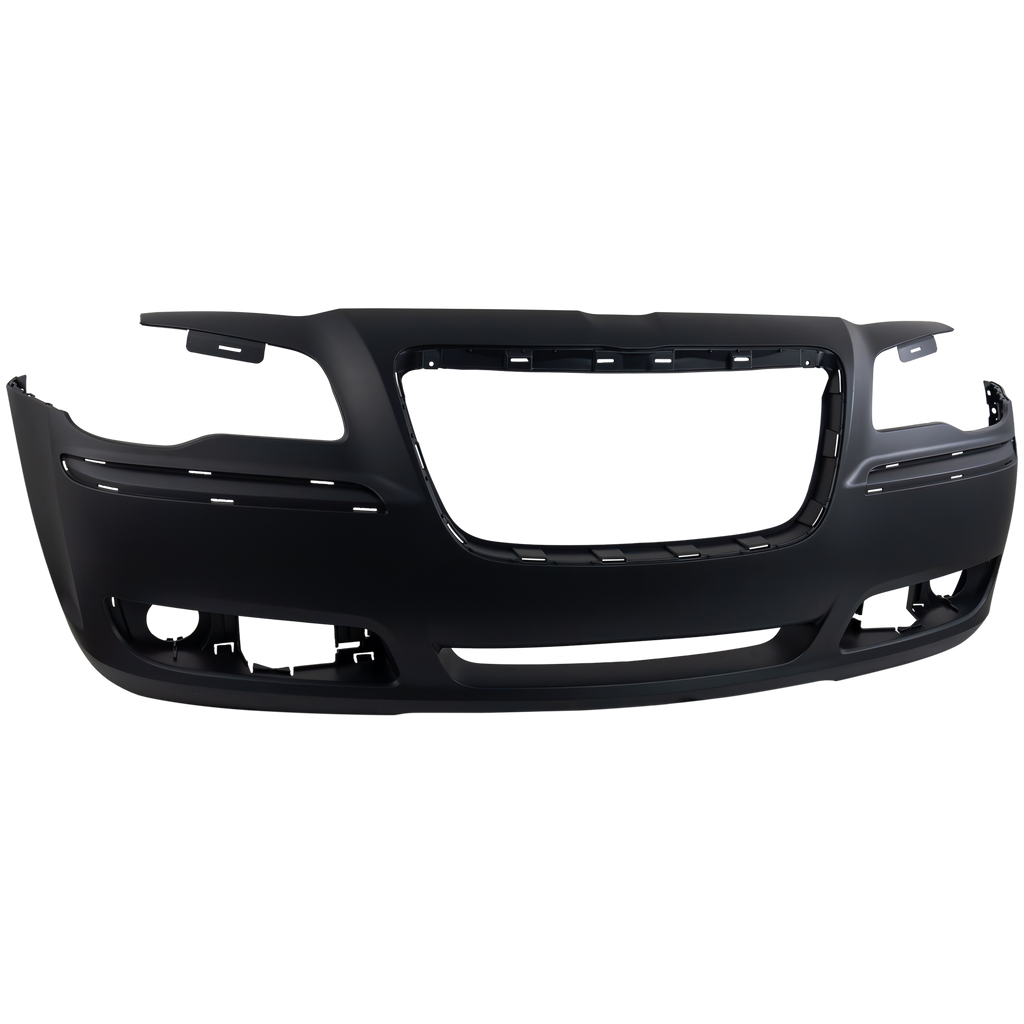 CHRYSLER 300 11-14 FRONT BUMPER COVER, Primed, (Exc. SRT-8 Model), w/ Adaptive Cruise Control, w/o Parking Aid Sensor Holes