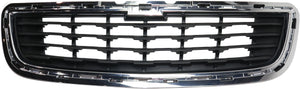 TRAX 13-16 GRILLE, Center, Lower, Textured, w/ Chrome Molding, (15-16 Mexico Built)