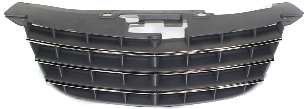 SEBRING 07-10 GRILLE, Painted Silver Black Shell and Insert, w/ Chrome Insert Molding, Convertible/Sedan