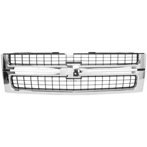 SILVERADO 2500 HD/3500 HD 07-10 GRILLE, Plastic, Chrome Shell/Black Insert, Excludes 2007 Classic - CAPA
