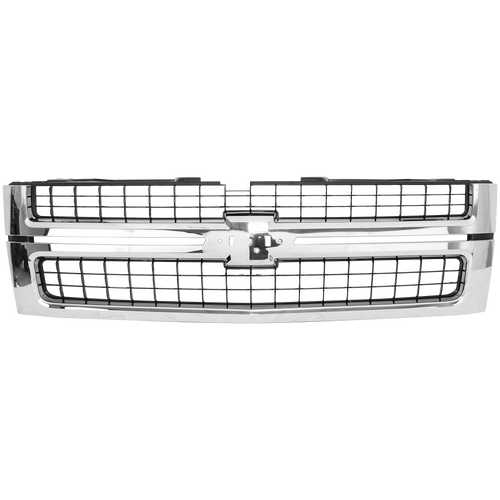 SILVERADO 2500 HD/3500 HD 07-10 GRILLE, Plastic, Chrome Shell/Black Insert, Excludes 2007 Classic - CAPA