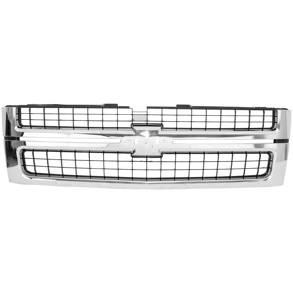 SILVERADO 2500 HD/3500 HD 07-10 GRILLE, Plastic, Chrome Shell/Black Insert, Excludes 2007 Classic - CAPA