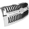 SILVERADO 2500 HD/3500 HD 07-10 GRILLE, Plastic, Chrome Shell/Black Insert, Excludes 2007 Classic - CAPA