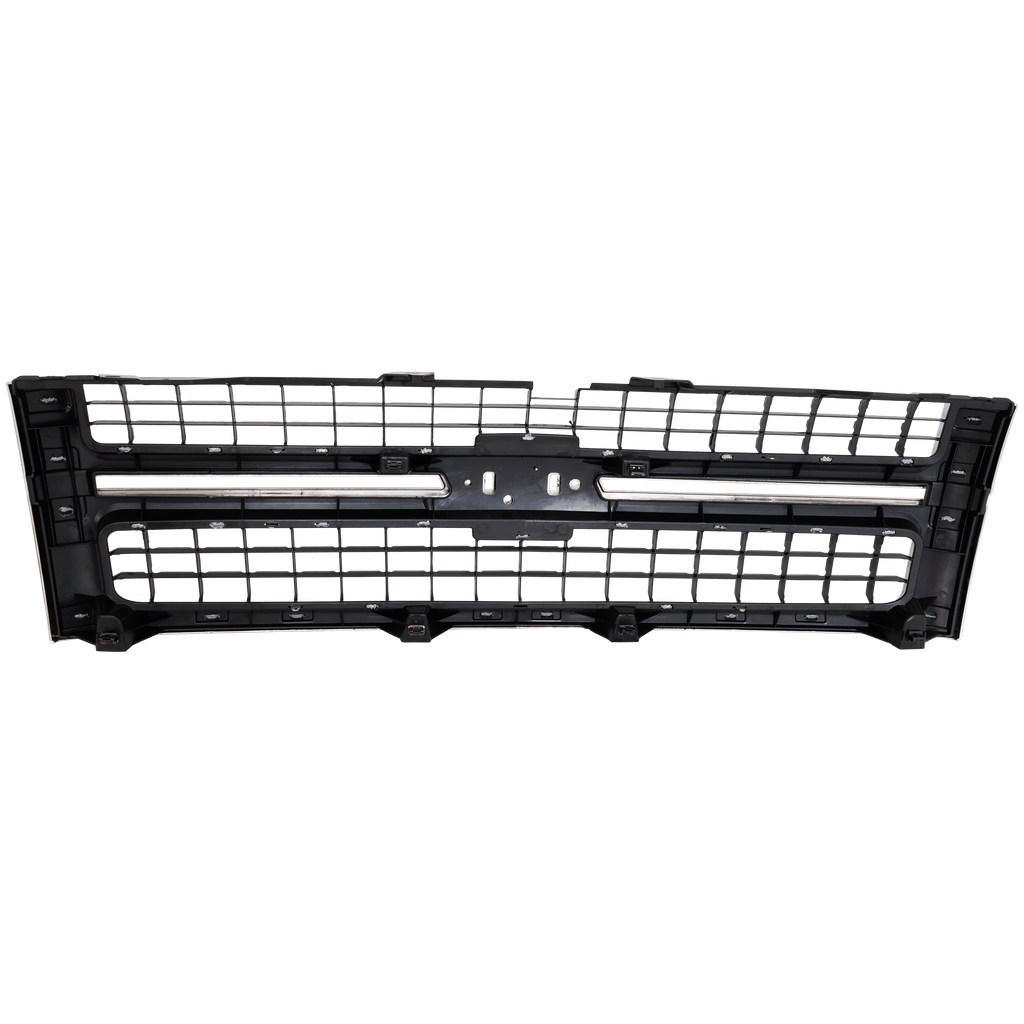 SILVERADO 2500 HD/3500 HD 07-10 GRILLE, Plastic, Chrome Shell/Black Insert, Excludes 2007 Classic - CAPA