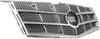 CTS 08-11 GRILLE, ABS Plastic, Chrome Shell/Painted Silver Gray Insert, (Exc. V Model)