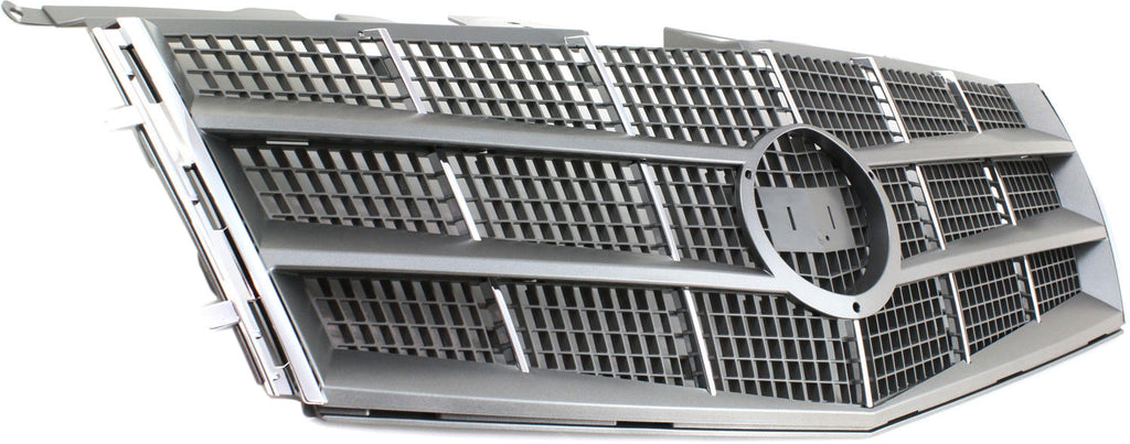 CTS 08-11 GRILLE, ABS Plastic, Chrome Shell/Painted Silver Gray Insert, (Exc. V Model)