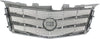 CTS 08-11 GRILLE, ABS Plastic, Chrome Shell/Painted Silver Gray Insert, (Exc. V Model)