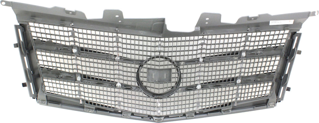 CTS 08-11 GRILLE, ABS Plastic, Chrome Shell/Painted Silver Gray Insert, (Exc. V Model)