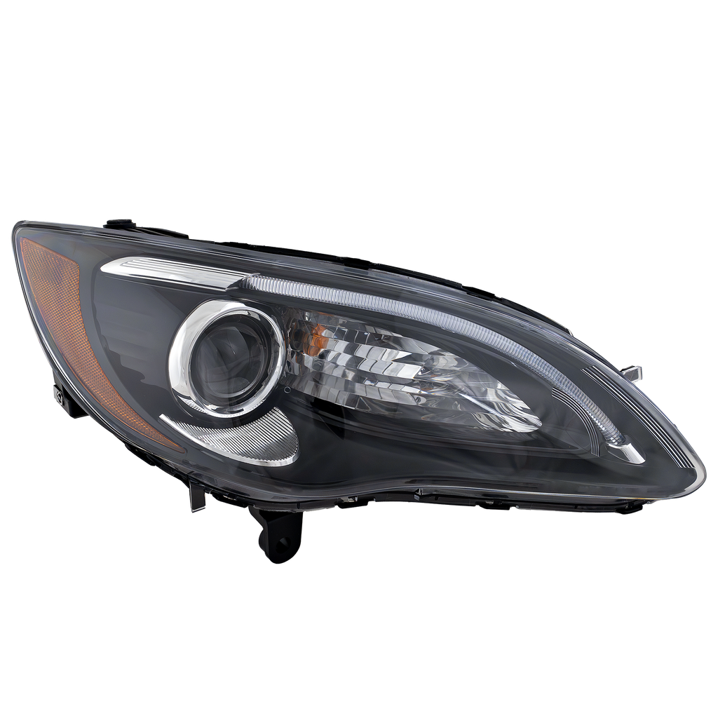 CHRYSLER 200 11-14 HEAD LAMP RH, Assembly, Halogen, Black Interior, w/ Chrome Insert, S Model, Convertible/Sedan - CAPA