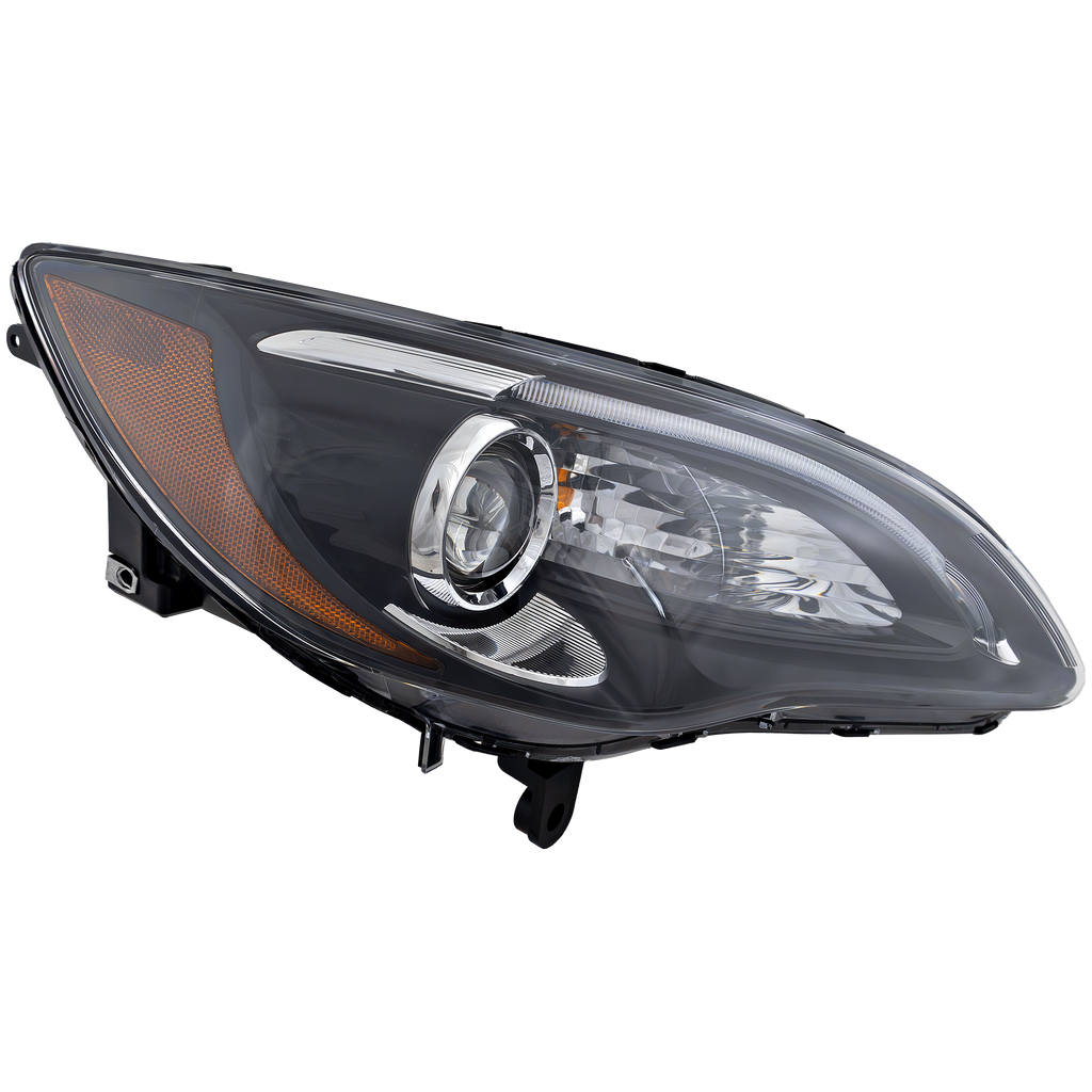 CHRYSLER 200 11-14 HEAD LAMP RH, Assembly, Halogen, Black Interior, w/ Chrome Insert, S Model, Convertible/Sedan - CAPA