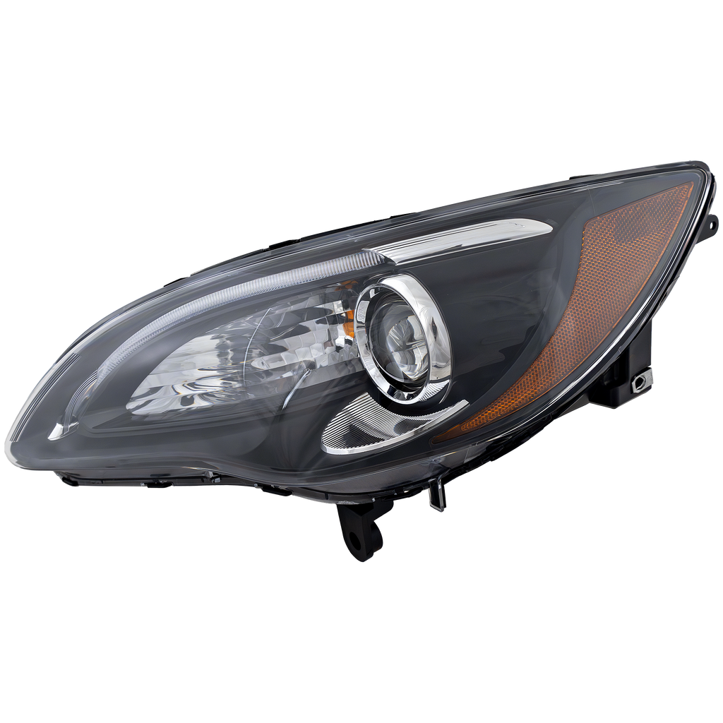 CHRYSLER 200 11-14 HEAD LAMP LH, Assembly, Halogen, Black Interior, w/ Chrome Insert, S Model, Convertible/Sedan - CAPA