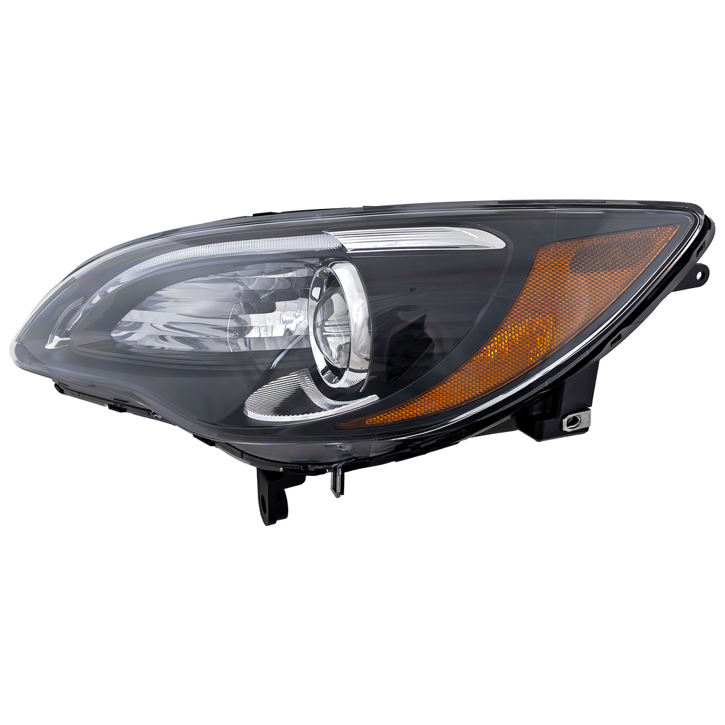 CHRYSLER 200 11-14 HEAD LAMP LH, Assembly, Halogen, Black Interior, w/ Chrome Insert, S Model, Convertible/Sedan - CAPA