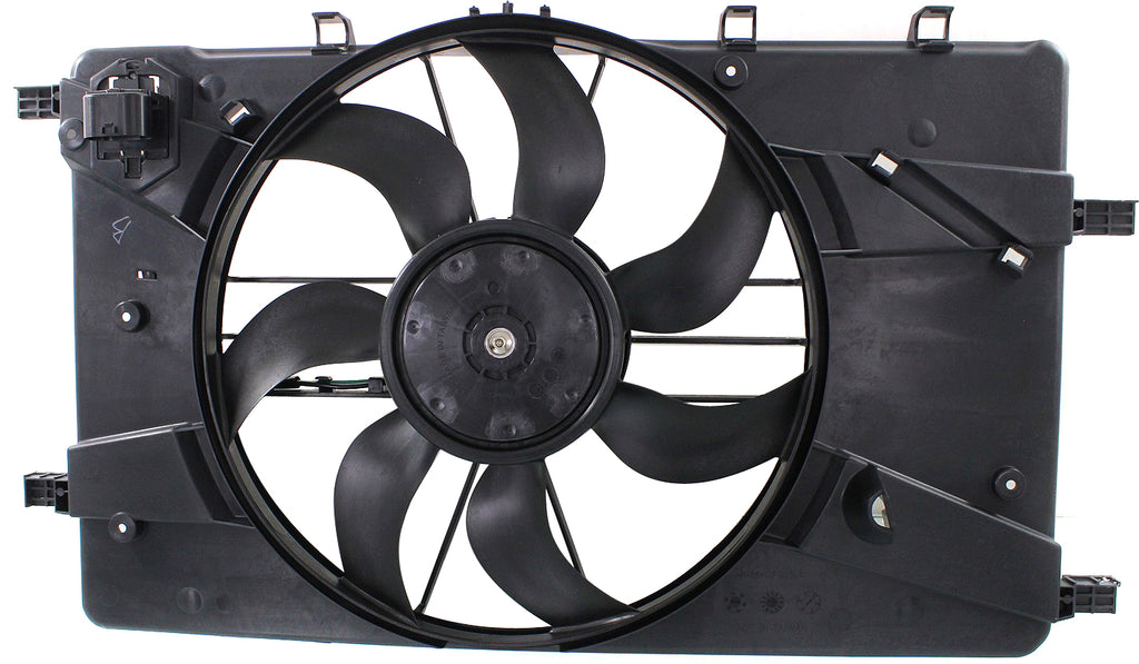 CRUZE 11-16/VERANO 12-17 RADIATOR FAN SHROUD ASSEMBLY, Single Fan, Includes resistor