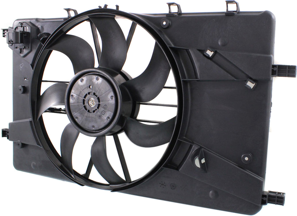 CRUZE 11-16/VERANO 12-17 RADIATOR FAN SHROUD ASSEMBLY, Single Fan, Includes resistor