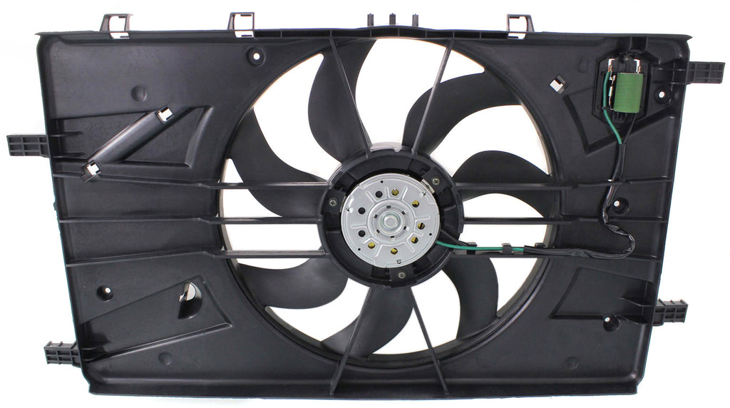 CRUZE 11-16/VERANO 12-17 RADIATOR FAN SHROUD ASSEMBLY, Single Fan, Includes resistor