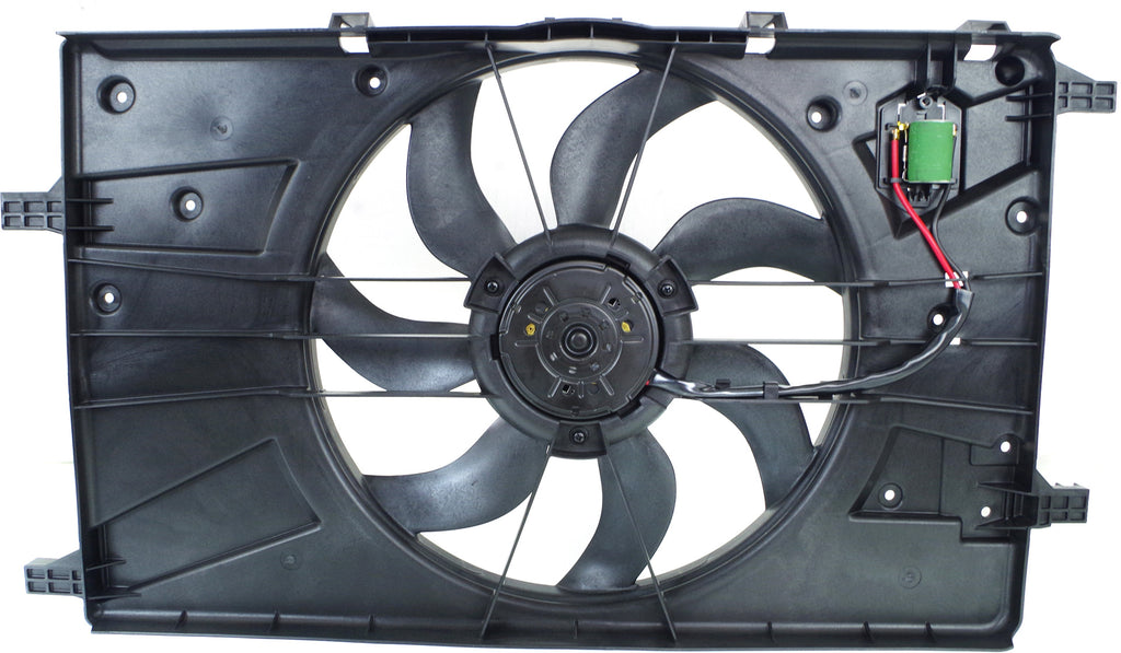 CRUZE 14-15/CRUZE LIMITED 16-16 RADIATOR FAN ASSEMBLY, 1.4L, Includes resistor