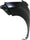 SPARK 13-15 FRONT FENDER LH, Primed, w/o Side Light Hole and Rocker Molding Hole - CAPA