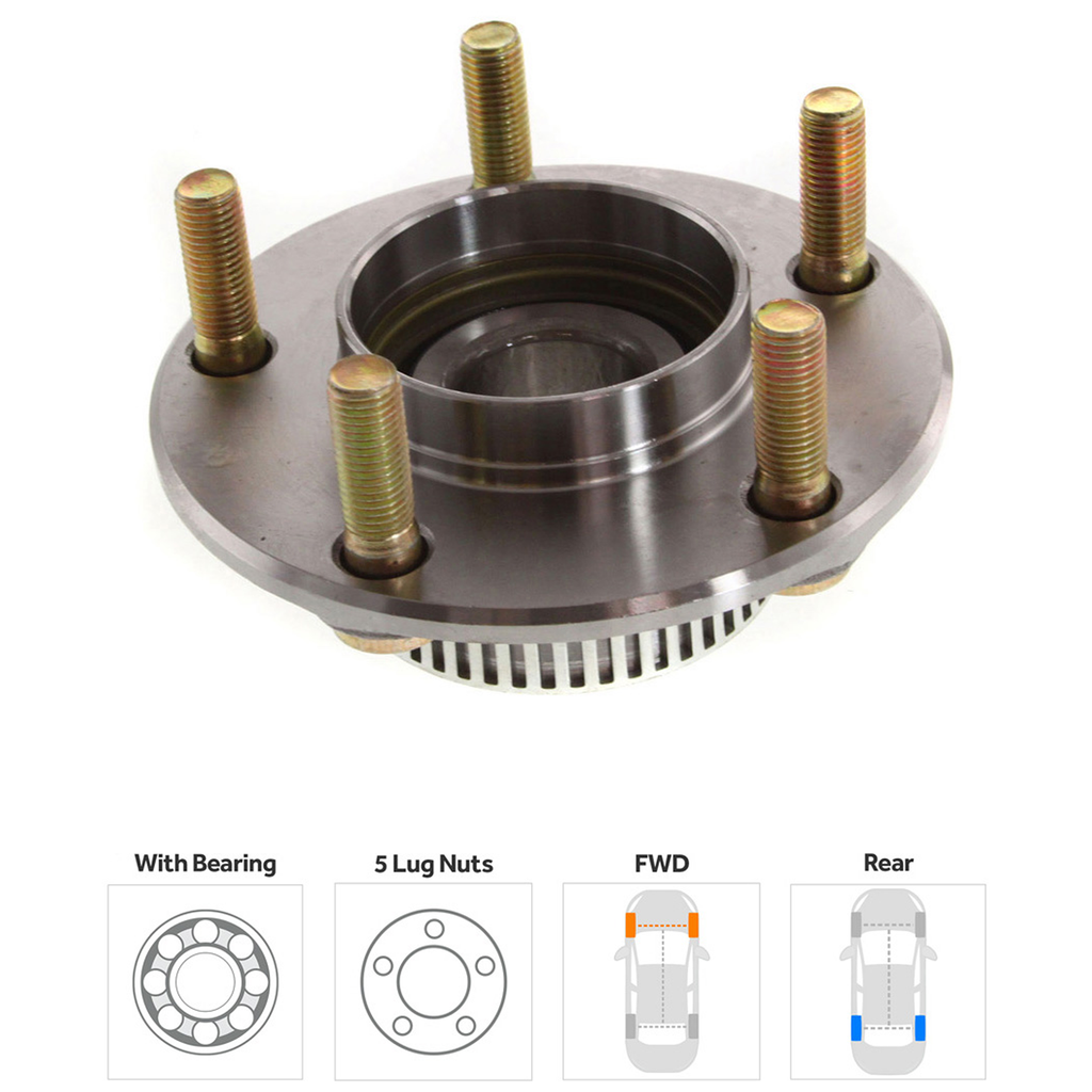 CONCORDE/INTREPID 93-04 REAR HUB ASSEMBLY RH=LH, 5 Studs
