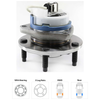 CORVETTE 97-08 REAR HUB ASSEMBLY RH=LH, 5 Studs, 5 x 120.65 mm PCD Bolt Pattern, 3-Bolt Modified Triangular Flange
