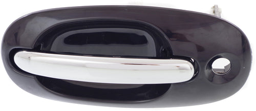 TOWN AND COUNTRY 96-00 FRONT EXTERIOR DOOR HANDLE LH, Side Sliding Door,Chrme Lvr+Smth Blk Hsg,w/ Hole