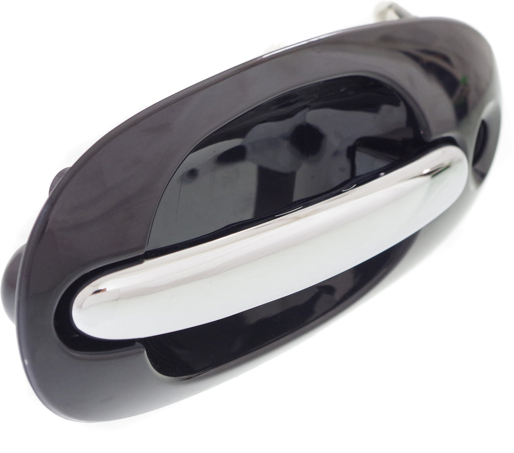 TOWN AND COUNTRY 96-00 FRONT EXTERIOR DOOR HANDLE LH, Side Sliding Door,Chrme Lvr+Smth Blk Hsg,w/ Hole
