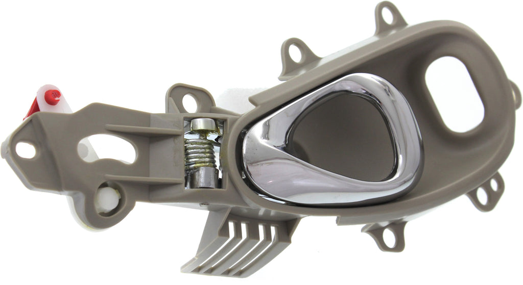 PT CRUISER 01-10 FRONT INTERIOR DOOR HANDLE RH, Chrome Lever+Beige Housing, Plastic, w/ Hole