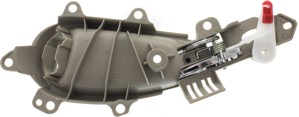 PT CRUISER 01-10 FRONT INTERIOR DOOR HANDLE RH, Chrome Lever+Beige Housing, Plastic, w/ Hole