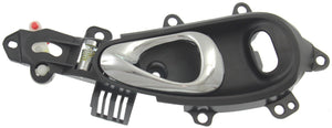 PT CRUISER 01-10 FRONT INTERIOR DOOR HANDLE RH, Chrome Lever+Black Housing, Plastic, w/ Hole