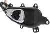 PT CRUISER 01-10 FRONT INTERIOR DOOR HANDLE RH, Chrome Lever+Black Housing, Plastic, w/ Hole