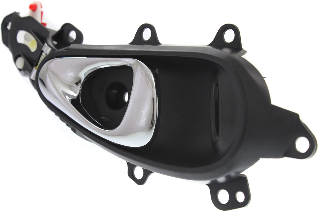 PT CRUISER 01-10 FRONT INTERIOR DOOR HANDLE RH, Chrome Lever+Black Housing, Plastic, w/ Hole