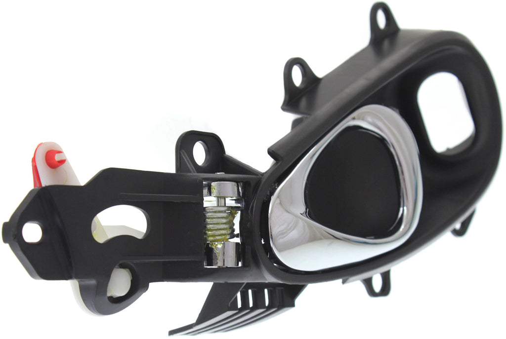 PT CRUISER 01-10 FRONT INTERIOR DOOR HANDLE RH, Chrome Lever+Black Housing, Plastic, w/ Hole