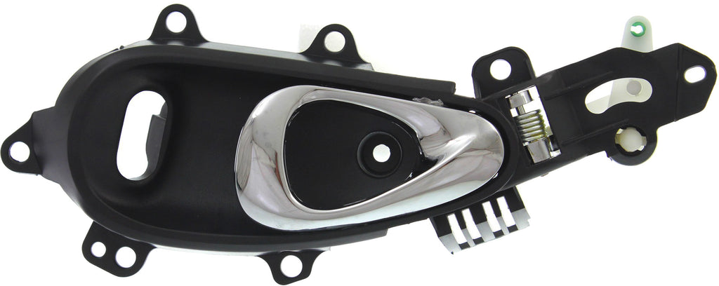 PT CRUISER 01-10 FRONT INTERIOR DOOR HANDLE LH, Chrome Lever+Black Housing, Plastic, w/ Hole