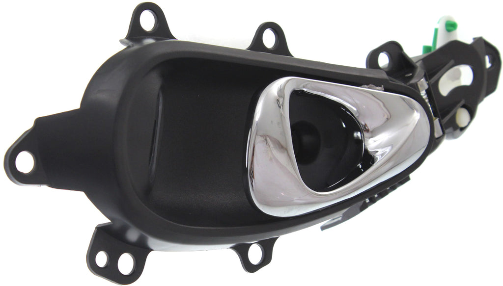 PT CRUISER 01-10 FRONT INTERIOR DOOR HANDLE LH, Chrome Lever+Black Housing, Plastic, w/ Hole