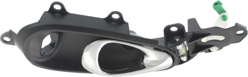 PT CRUISER 01-10 FRONT INTERIOR DOOR HANDLE LH, Chrome Lever+Black Housing, Plastic, w/ Hole