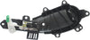 PT CRUISER 01-10 FRONT INTERIOR DOOR HANDLE LH, Chrome Lever+Black Housing, Plastic, w/ Hole