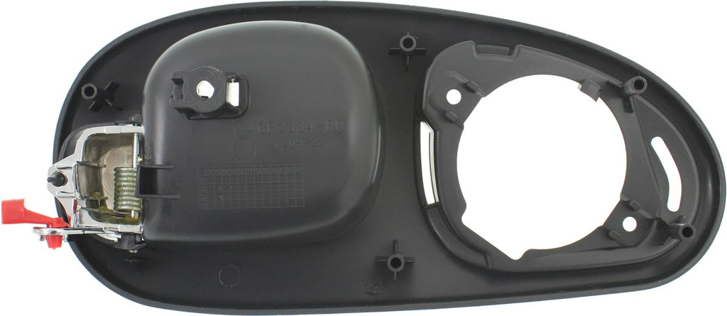 CONCORDE 98-04 REAR INTERIOR DOOR HANDLE RH, Chrome Black, w/ 4 Nuts, w/o Speaker Cover, Sedan