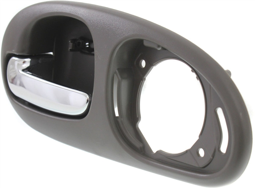 CONCORDE 98-04 REAR INTERIOR DOOR HANDLE LH, Chrome Gray, w/ 4 Nuts, w/o Speaker Cover, Sedan