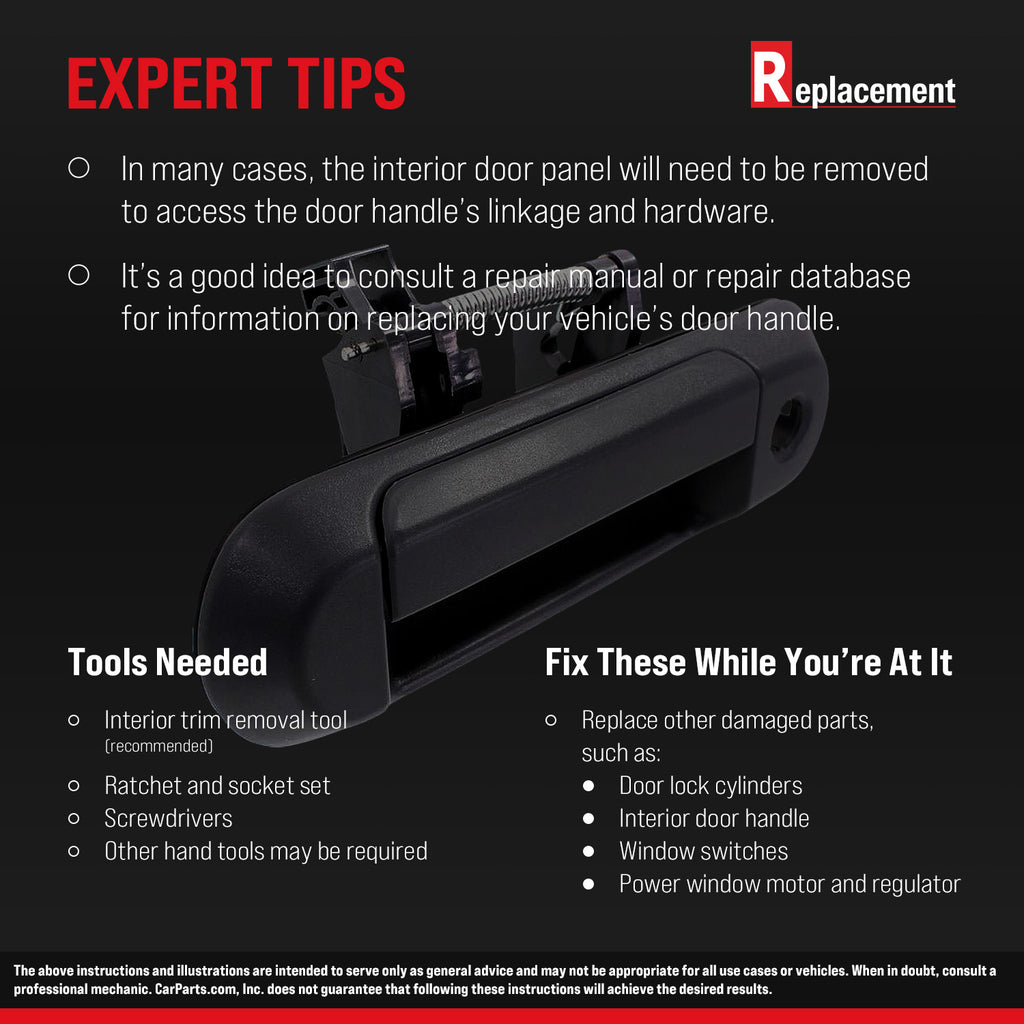 EXPRESS/SAVANA VAN 96-02 REAR EXTERIOR DOOR HANDLE, Back Door, Textured, w/o Key Hole, Lever Only