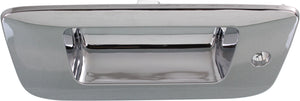 SILVERADO/SIERRA 1500 07-13 / 2500/3500 HD 07-14 TAILGATE HANDLE BEZEL, Outside, All Chrome, w/o Cam, w/ Keyhole, Excludes 2007 Classic