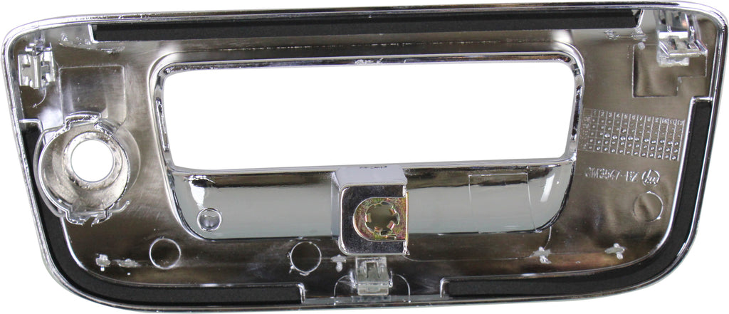 SILVERADO/SIERRA 1500 07-13 / 2500/3500 HD 07-14 TAILGATE HANDLE BEZEL, Outside, All Chrome, w/o Cam, w/ Keyhole, Excludes 2007 Classic
