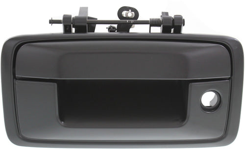 SILVERADO/SIERRA 1500 14-15 / 2500 HD/3500 HD 15-15 TAILGATE HANDLE, Outside, Prmd Blk, w/ Keyhole, w/o Cam Hole