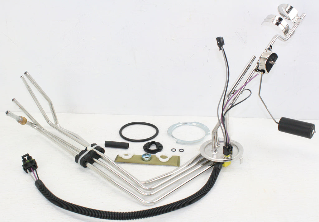 CAMARO 85-92 FUEL SENDING UNIT, 4 Ports, 3 Wires, w/ Fuel Sender, Lock Ring, Float and Strainer