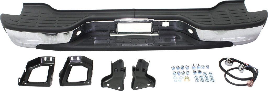 SUBURBAN/YUKON 00-06 STEP BUMPER, FACE BAR AND PAD, w/ Pad Provision, w/ Mounting Bracket, Chrome